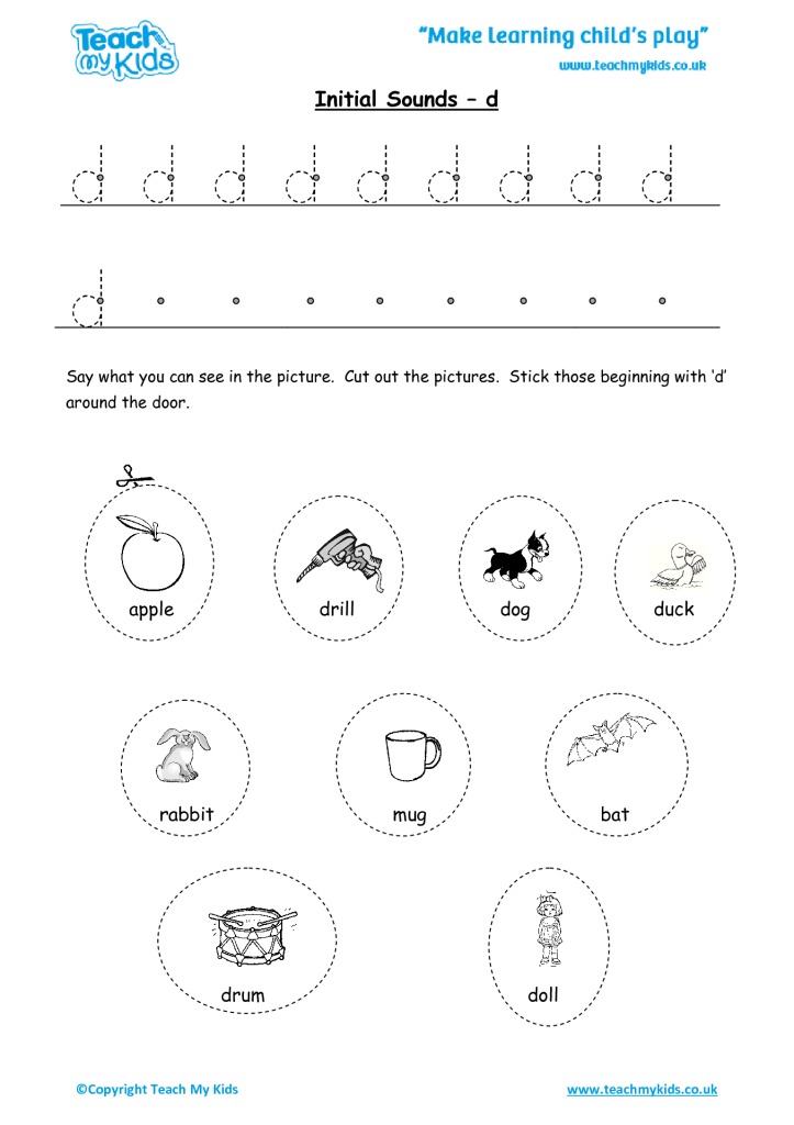 phonics initial sounds workbook 1 4 6 years tmk education